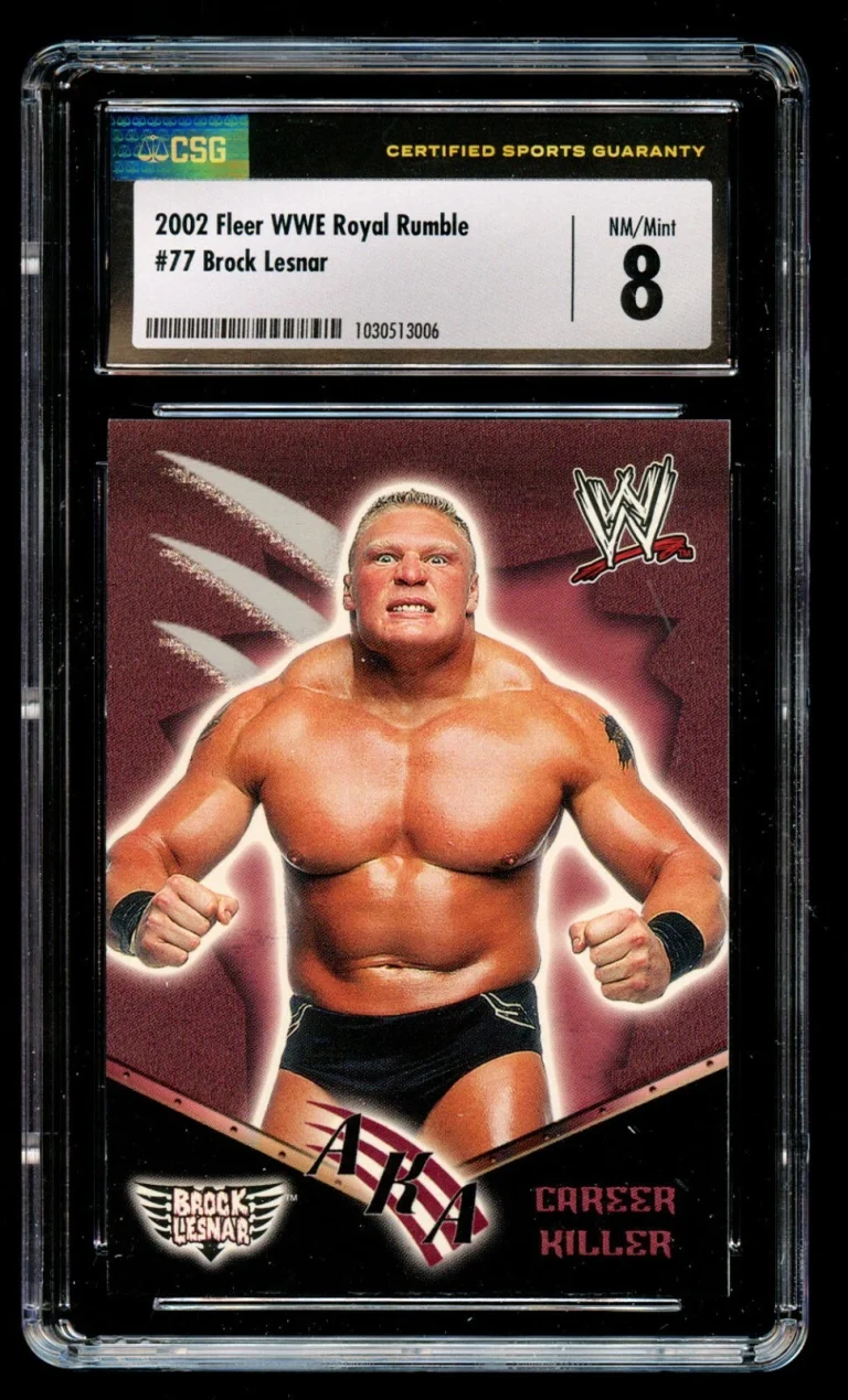 Brock Lesnar #77 Fleer WWE Royal Rumble 2002 AKA Career Killer Card CSG 8