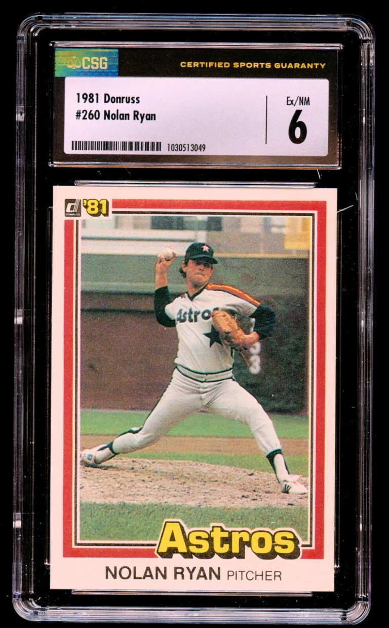 Nolan Ryan #260 Donruss 1981 Houston Astros Baseball Trading Card CSG 6