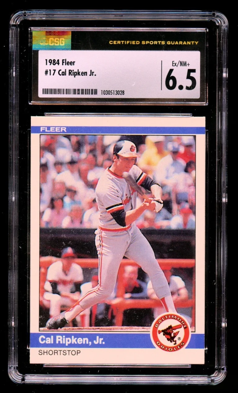Cal Ripken #17 Fleer 1984 Baseball Baltimore Orioles Trading Card CSG 6.5