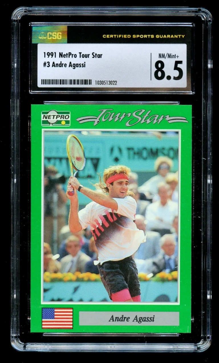 Andre Agassi #3 NetPro 1991 Tour Star Tennis Trading Card CSG NM Mint+ 8.5