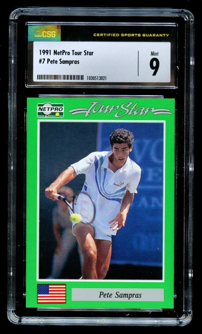 Pete Sampras #7 NetPro 1991 Tour Star Tennis Trading Card CSG Mint 9