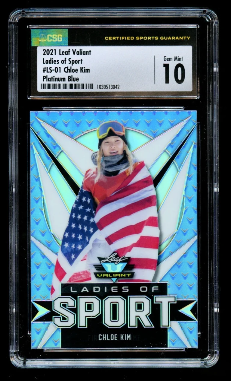 Chloe Kim LS-01 Leaf Valiant 2021 Ladies of Sport Platinum Blue Card 6/35 CSG 10
