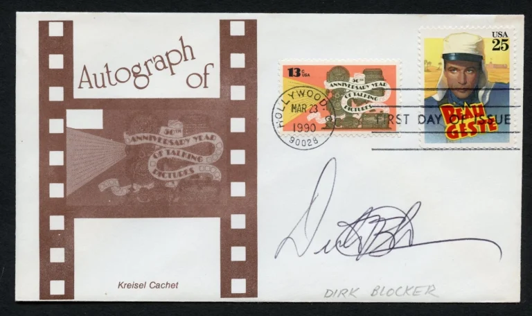 Dirk Blocker signed autograph auto Actor Baa Baa Black Sheep First Day Cover