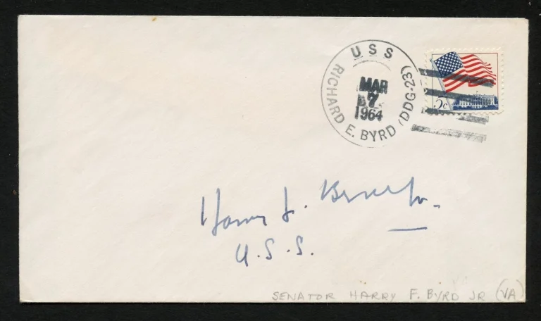 Harry F. Byrd Jr. d2013 signed autograph auto Senator Virginia Postal Cover FDC