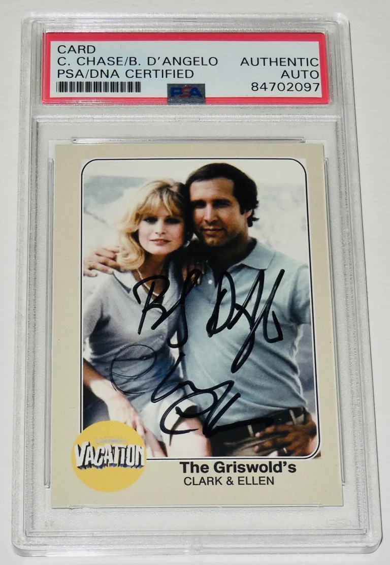 CHEVY CHASE & BEVERLY D'ANGELO AUTOGRAPHED TRADING CARD (PSA DNA) - VACATION!