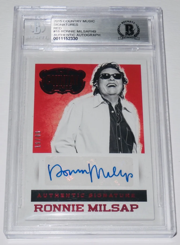 RONNIE MILSAP AUTOGRAPHED 2015 COUNTRY MUSIC STARS TRADING CARD (BECKETT) #19/49