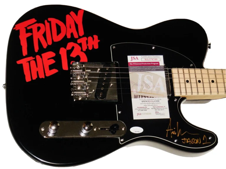 ARI LEHMAN AUTOGRAPHED GUITAR (FRIDAT THE 13TH / JASON VOORHEES) - JSA COA!