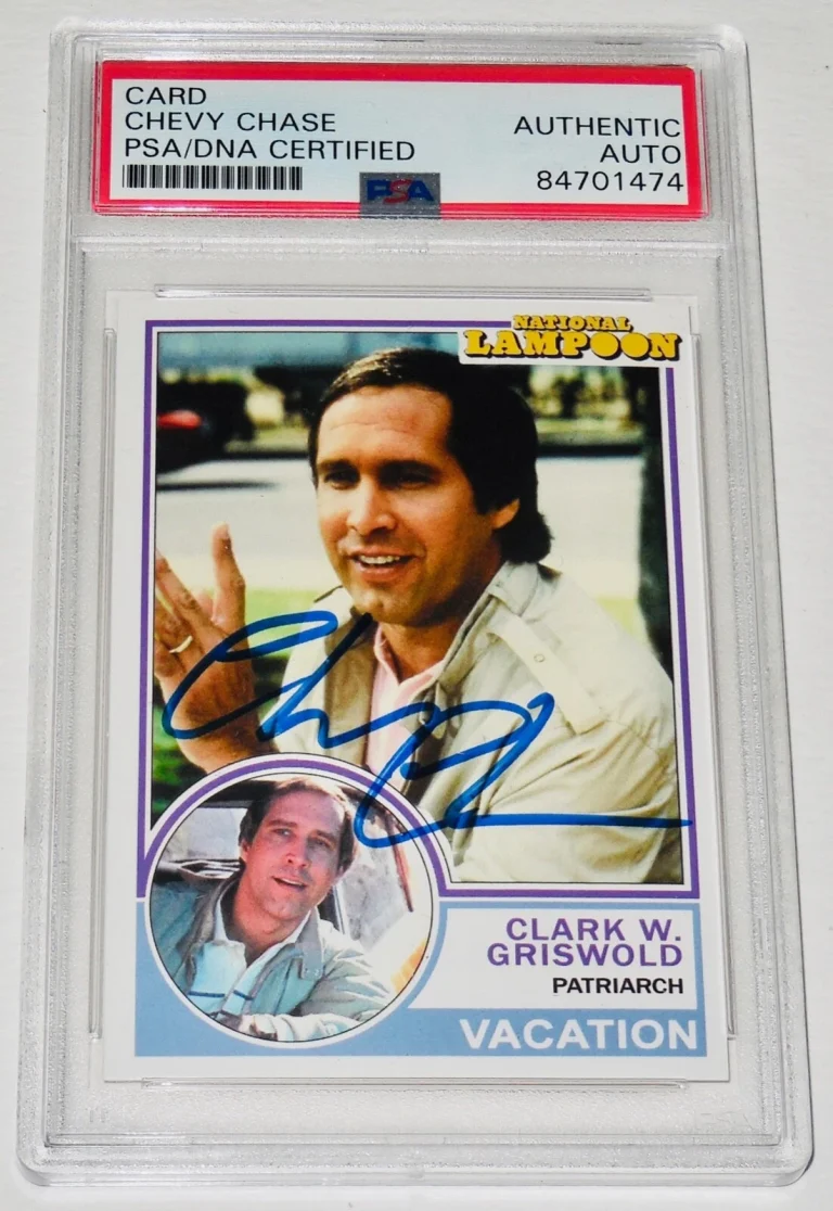 CHEVY CHASE AUTOGRAPHED TRADING CARD (PSA DNA) - VACATION! 