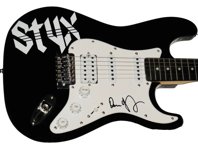 DENNIS DEYOUNG AUTOGRAPHED GUITAR (STYX) - JSA COA!