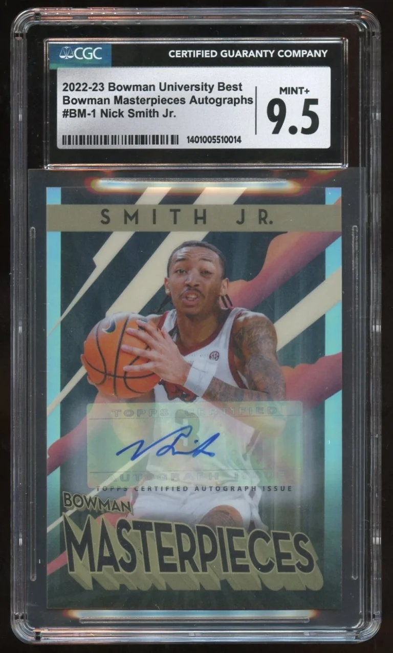 Nick Smith Jr. #BM-1 2022-23 Bowman University Masterpieces Autographs CGC 9.5