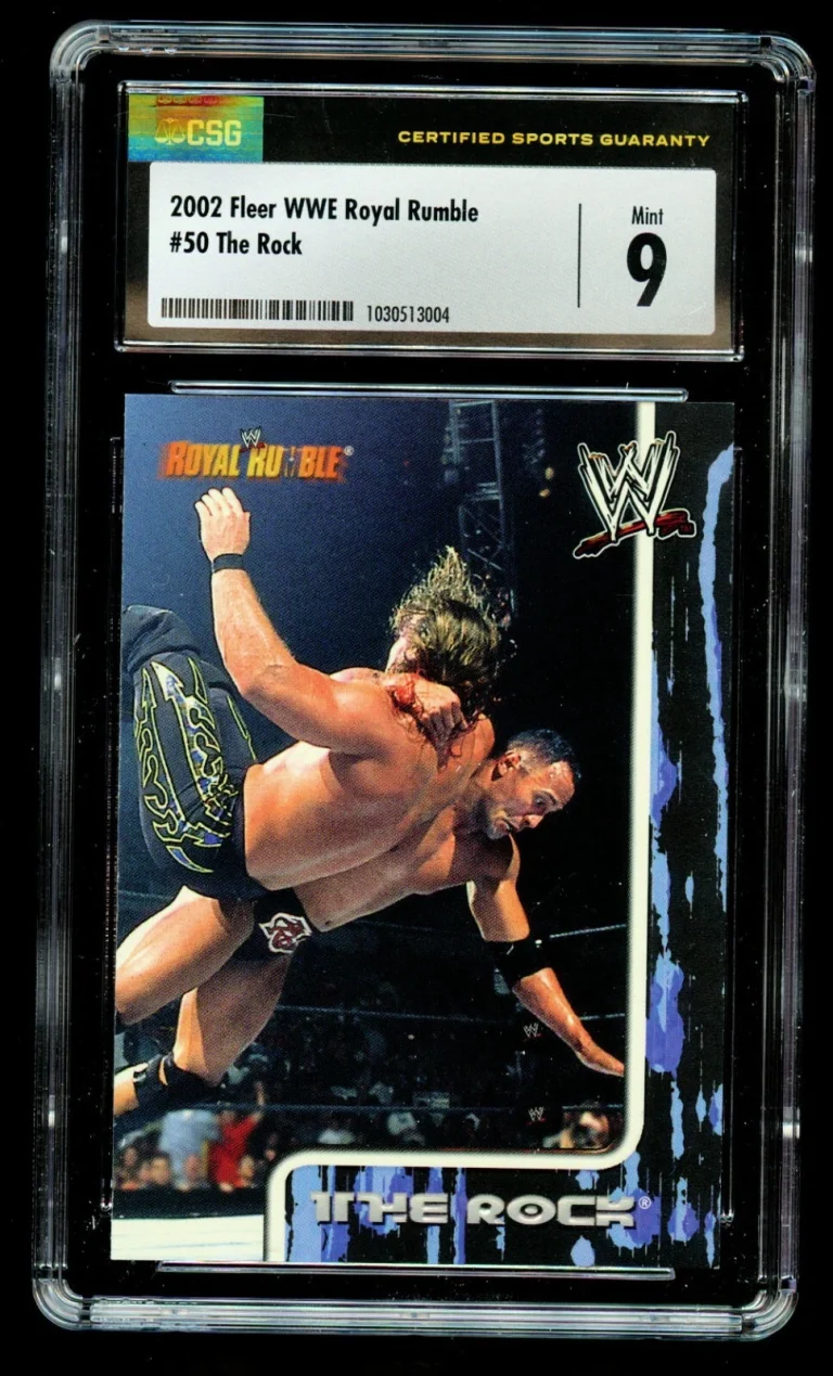 The Rock #50 Fleer WWE Royal Rumble 2002 Wrestling Trading Card CSG 9