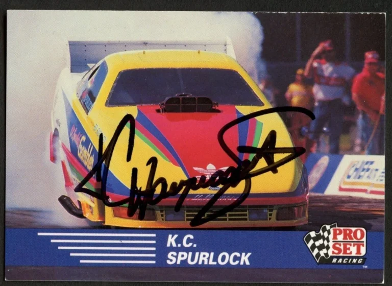 K.C. Spurlock #71 signed autograph auto 1991 Pro Set  NHRA Trading Card
