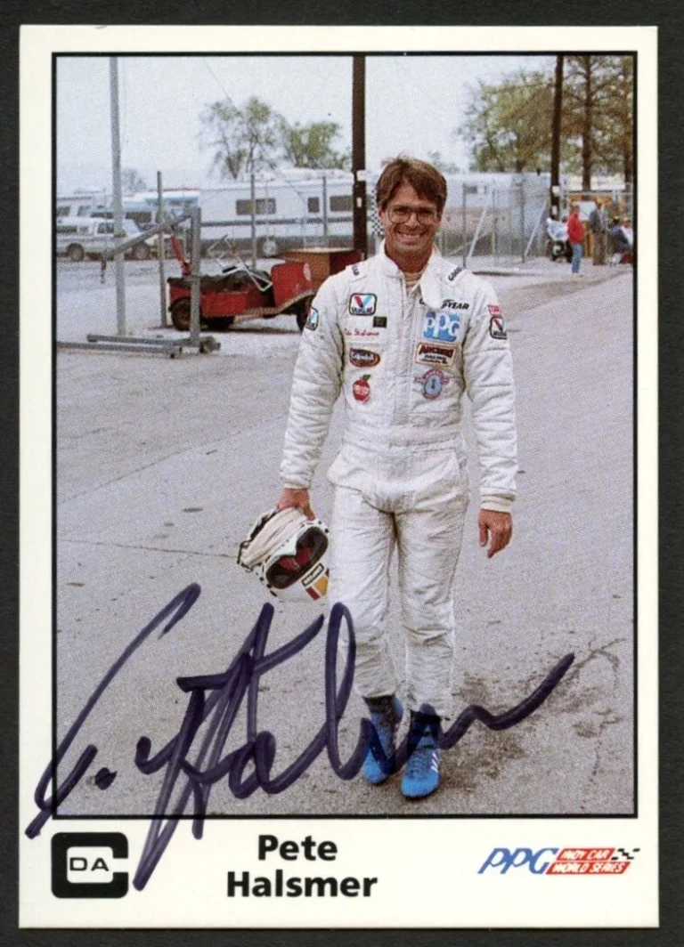 Pete Halsmer #17 signed autograph auto 1985 A&S Racing PPG Indy Card