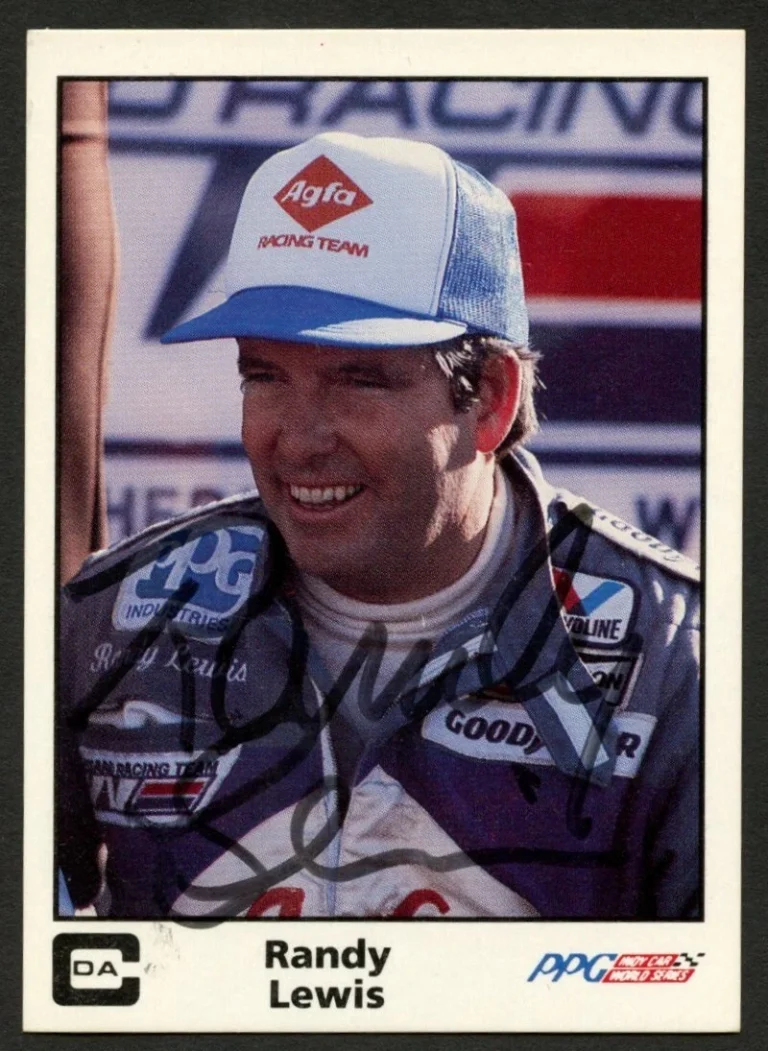 Randy Lewis #43 signed autograph auto 1985 A&S Racing PPG Indy Card