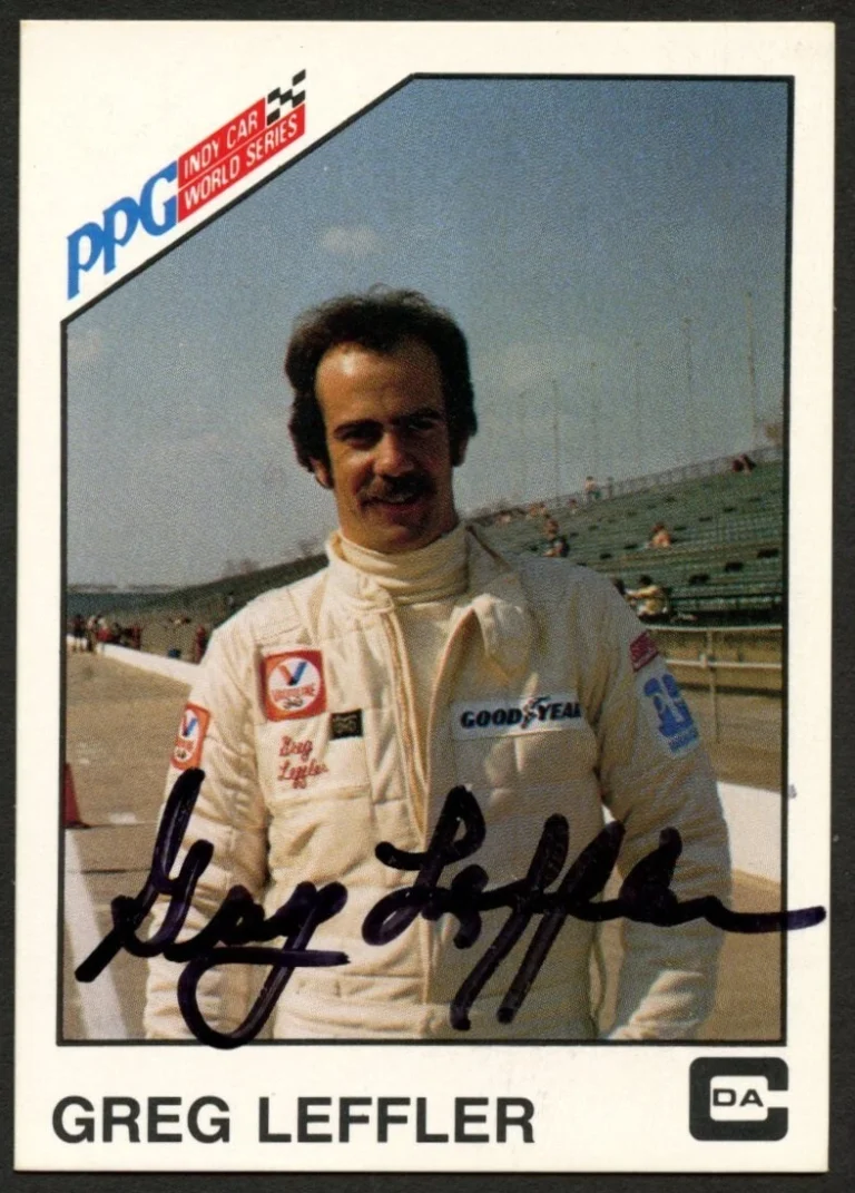 Greg Leffler #20 signed autograph 1983 A&S Racing PPG Indy Car World Series
