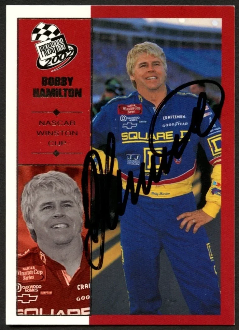 Bobby Hamilton #12 signed autograph auto 2002 Press Pass NASCAR Trading Card