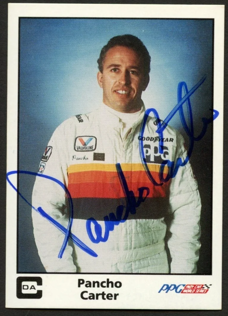 Pancho Carter #45 signed autograph auto 1985 A&S Racing PPG Indy Card