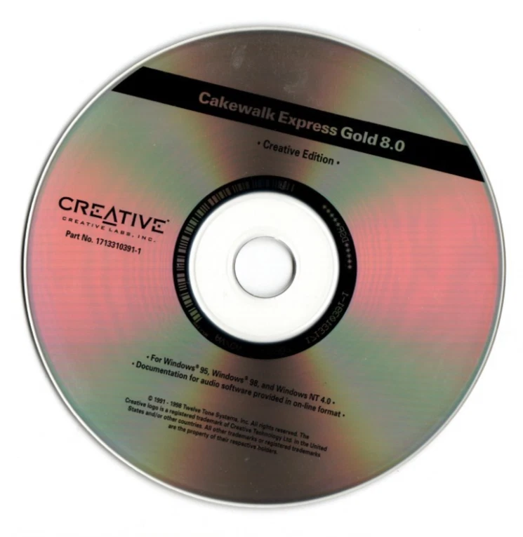 Cakewalk Express Gold 8.0 Creative Edition Vintage Music production win 95 98