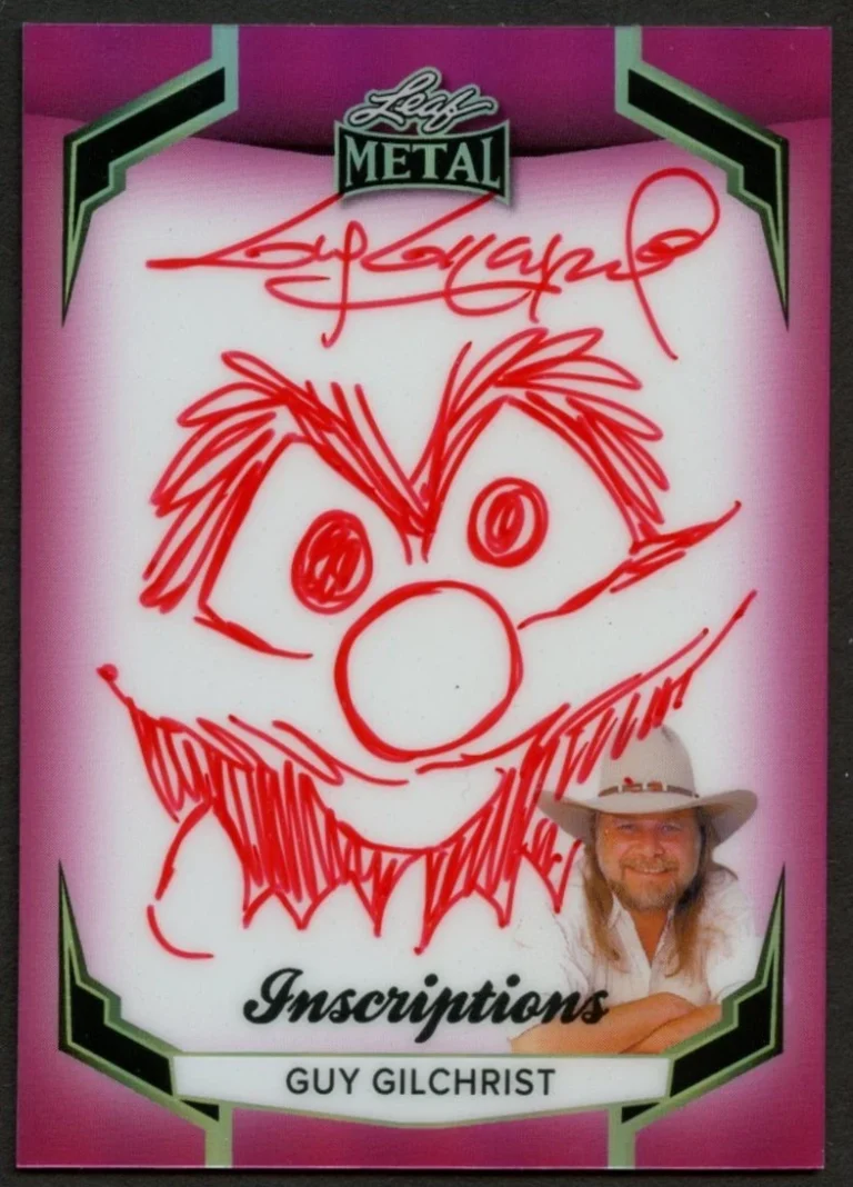 Guy Gilchrist signed autograph 2026 Leaf Pop Century Metal Sketch Card 15/50
