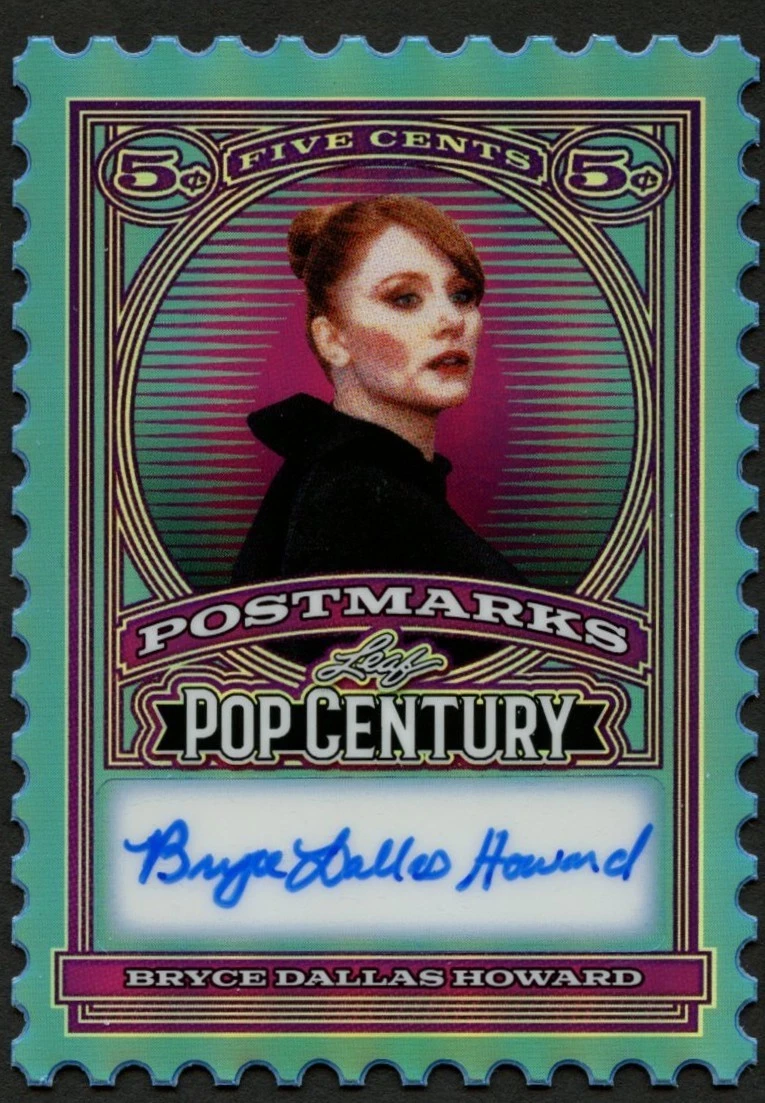 Bryce Dallas Howard signed autograph 2026 Leaf Pop Century Postmarks Card 1/10