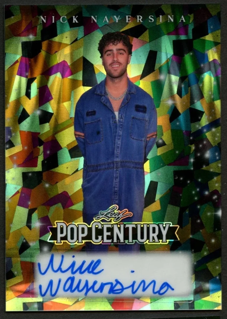 Nick Nayersina signed autograph 2026 Leaf Pop Century Card 13/25
