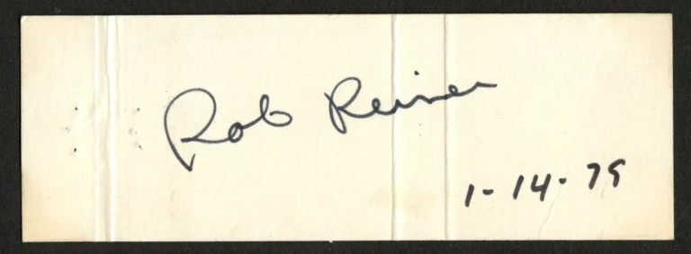 Rob Reiner d2025 signed autograph Matchbook Cover Actor Producer PSA Stickered