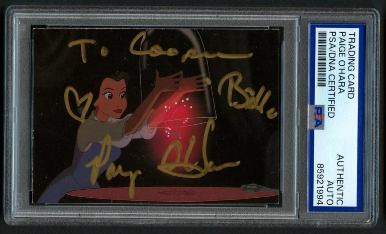 Paige O'Hara signed autograph Voice Actress Beauty and the Beast Card PSA Slab