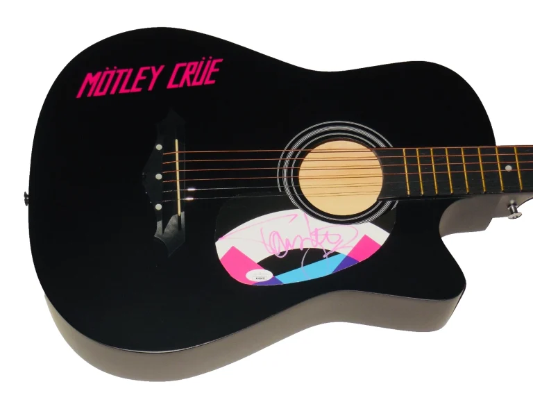 TOMMY LEE AUTOGRAPHED ACOUSTIC GUITAR (MOTLEY CRUE) - JSA COA!