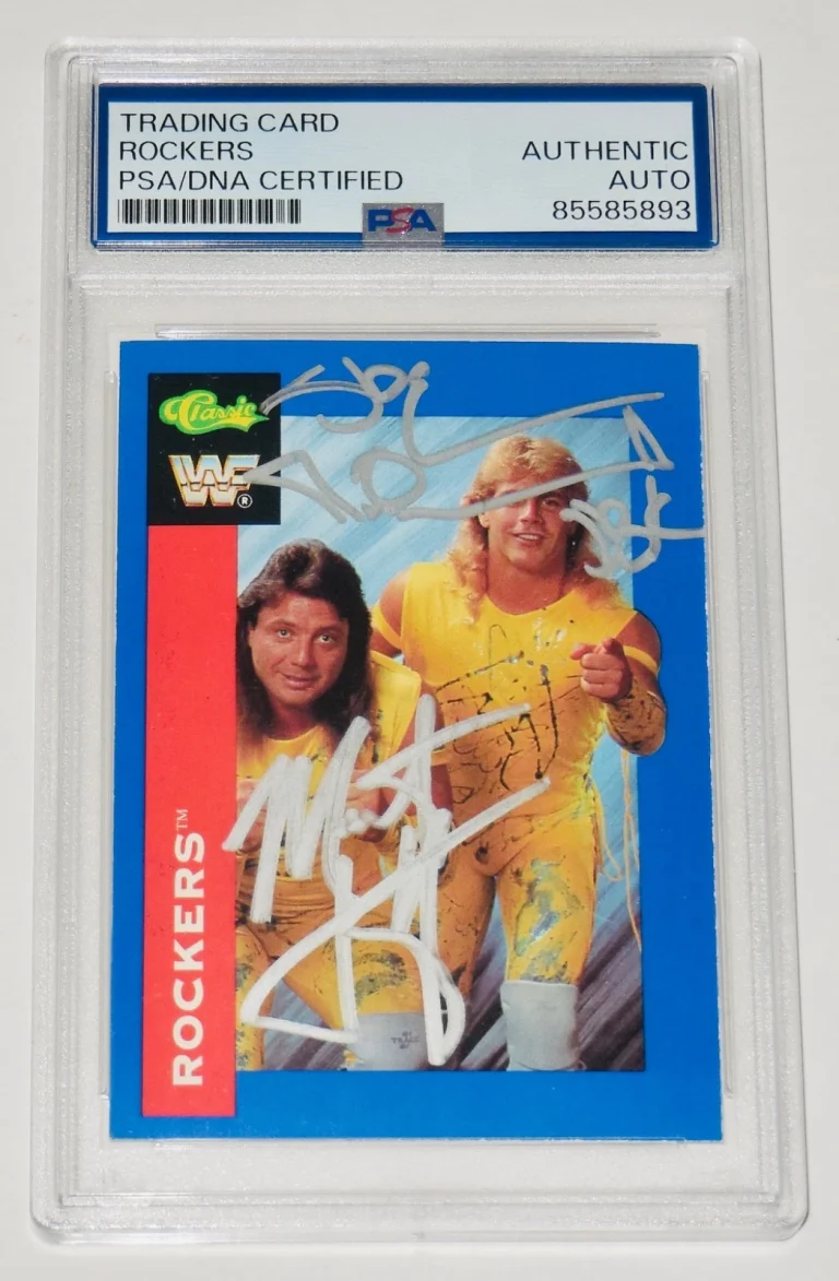 THE ROCKERS AUTOGRAPHED 1991 CLASSIC CARD (PSA) - WWE / WWF! - SHAWN MICHAELS!