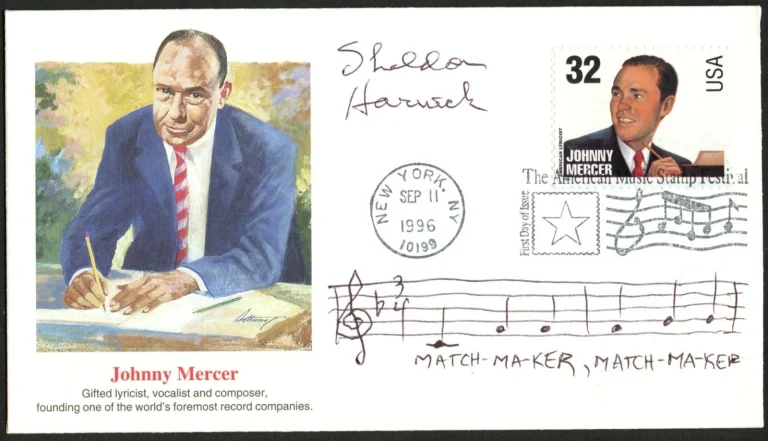 Sheldon Harnick signed autograph FDC Songwriter Composer Match Maker PSA Sticker