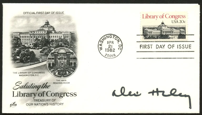 Alex Haley d1992 signed autograph FDC Author Writer ROOTS PSA Stickered