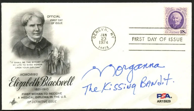 Morganna signed autograph FDC Actress Entertainer Kissing Bandit PSA Stickered