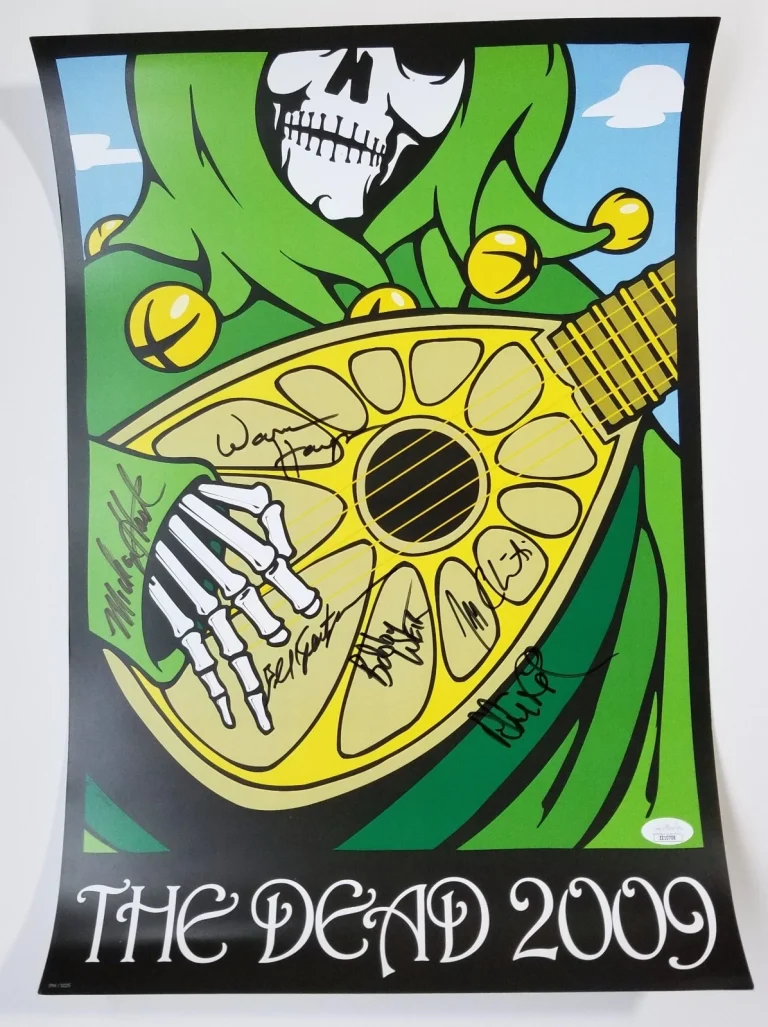 The Dead REAL SIGNED 2009 Poster #1 JSA LOA Autographed all 6 Lesh Hart Grateful