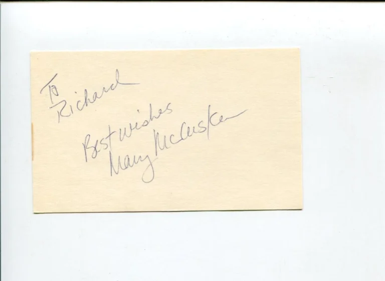 Mary McCusker Turner & Hooch Star Trek TNG Acting Coach Signed Autograph