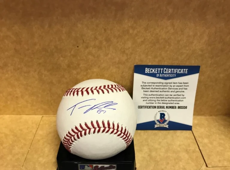 TANNER ROARK WASHINGTON NATIONALS SIGNED M.L. BASEBALL BECKETT B65556