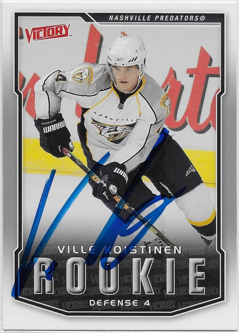 Ville Koistinen Signed 2007-08 Upper Deck Victory Card #345 Nashville Predators