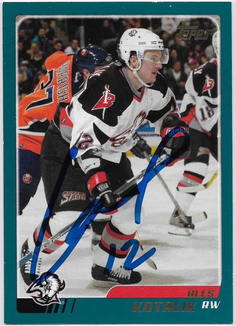 Ales Kotalik Signed 2003-04 Topps Card #24 Buffalo Sabres