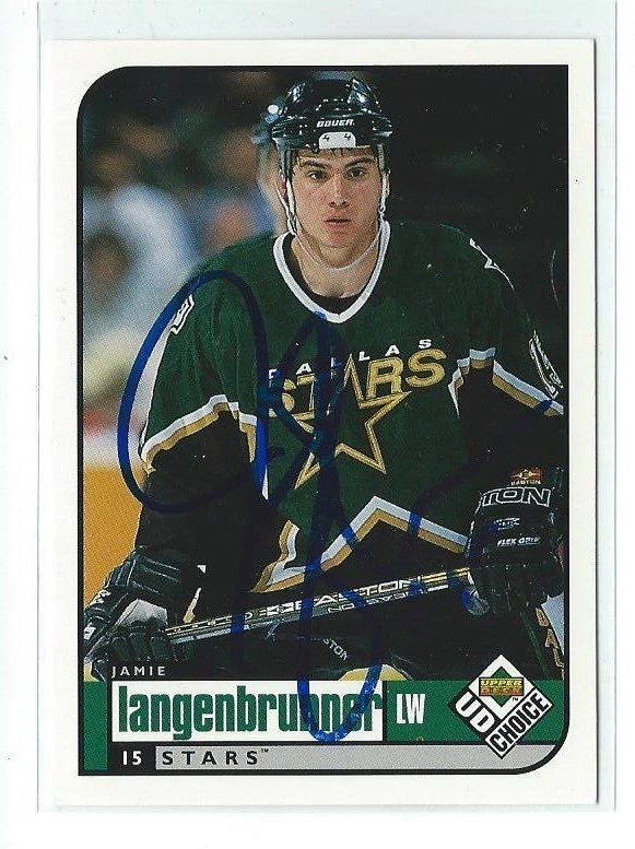 Jamie Langenbrunner Signed 1998/99 Upper Deck Card #61