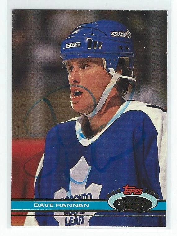 Dave Hannan Signed 1991/92 Topps Stadium Club Card #220