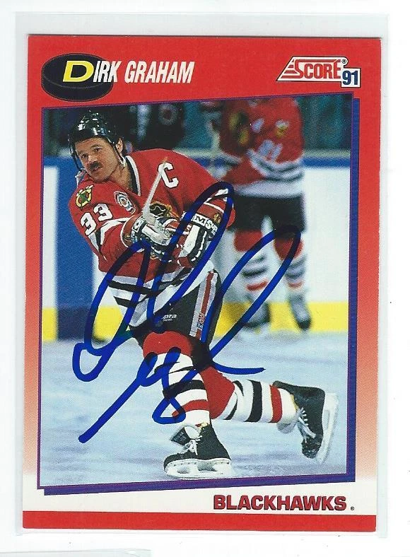 Dirk Graham Signed 1991/92 Score Canadian Card #15