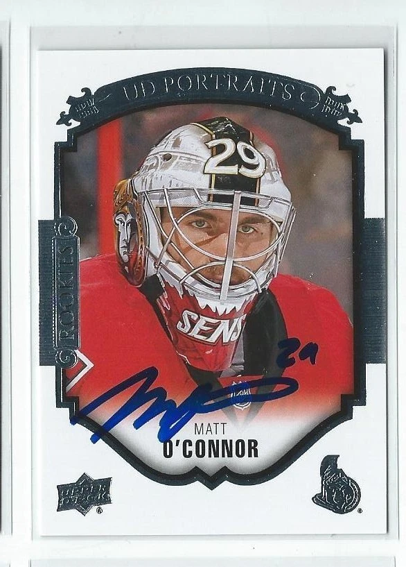 Matt O'Connor Signed 2015/16 Upper Deck Portraits Rookies Card #P-103