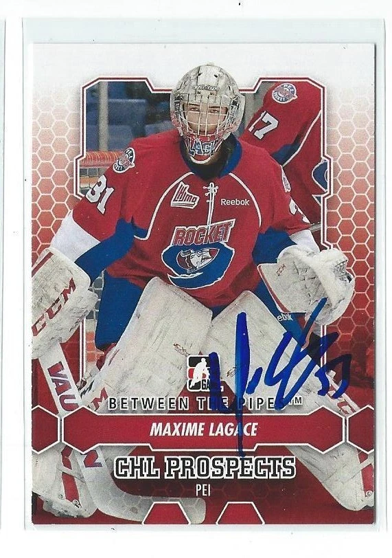 Maxime Lagace Signed 2012/13 Between The Pipes Card #47 Vegas Golden Knights