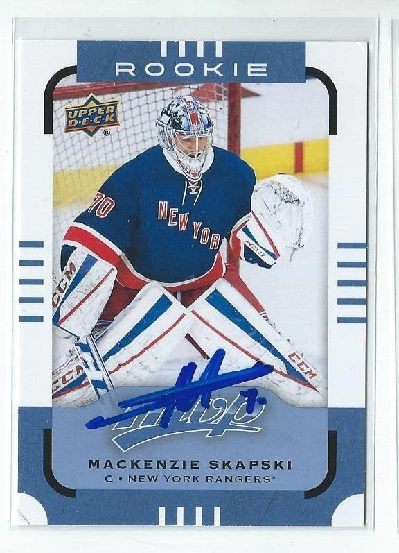 Mackenzie Skapski Signed 2015/16 Upper Deck MVP Rookie Card #198