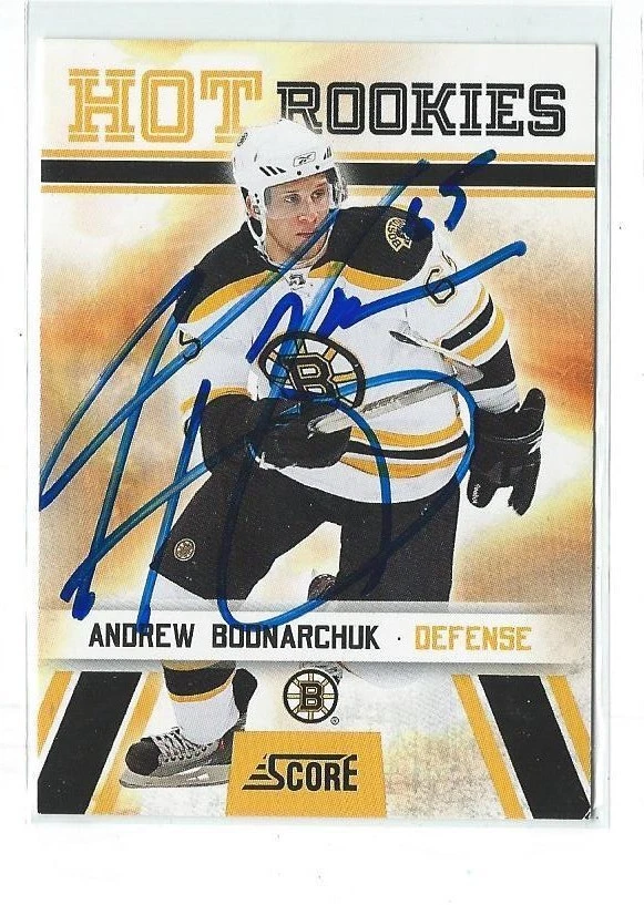 Andrew Boonarchuk Signed 2010/11 Score Hot Rookies Rookie Card #529