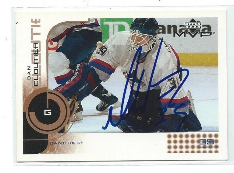 Dan Cloutier Signed 2002/03 Upper Deck MVP Card #180