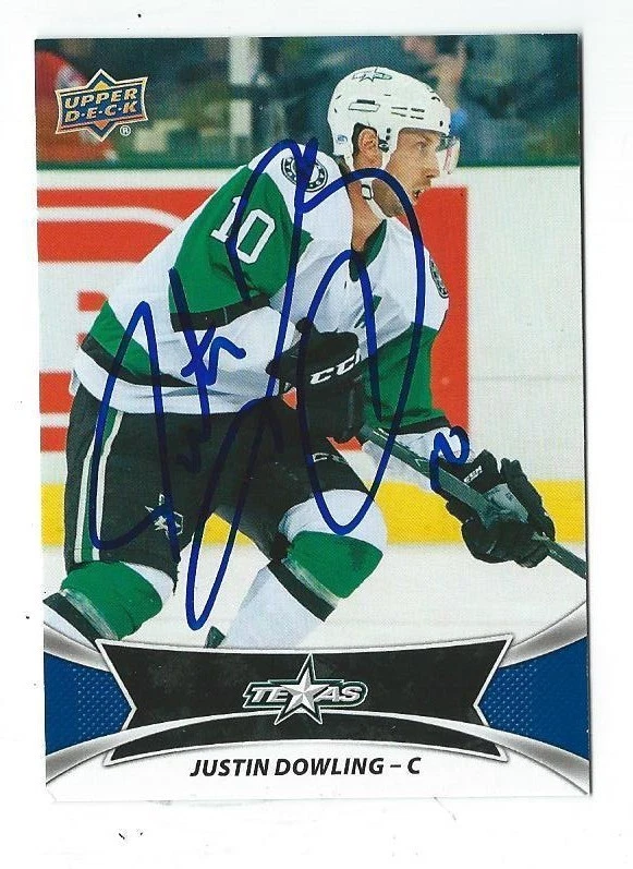 Justin Dowling Signed 2016/17 Upper Deck AHL Card #9