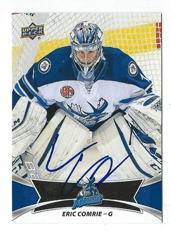 Eric Comrie Signed 2016/17 Upper Deck AHL Card #38