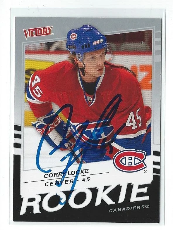 Corey Locke Signed 2008/09 Upper Deck Victory Rookie Card #228