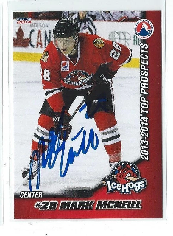 Mark McNeill Signed 2013/14 Choice Top Prospects Card #33