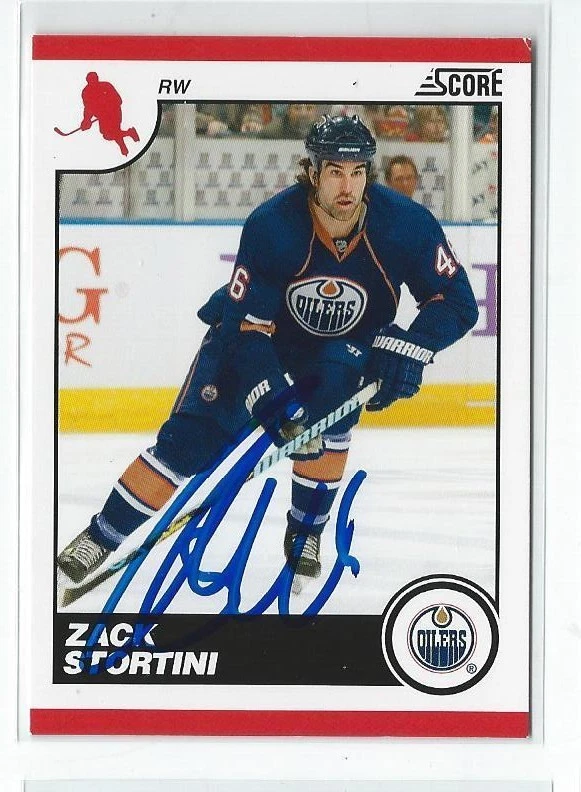 Zack Stortini Signed 2010/11 Score Card #205